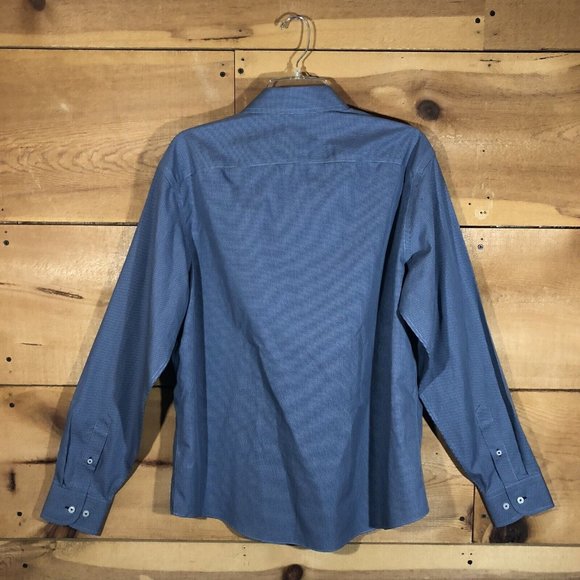 UNTUCKIT Wrinkle Free Button Up Shirt Mens Size Large Long Sleeve Checkered - Picture 7 of 10